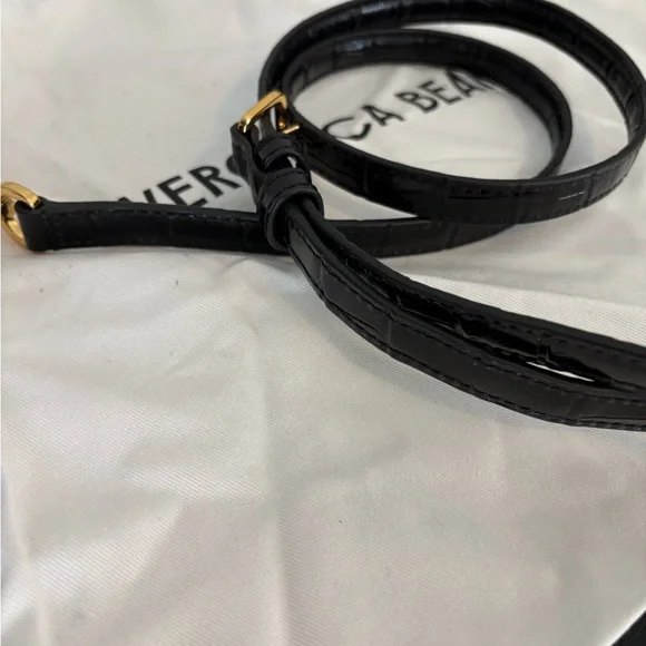 Veronica Beard Croc-Embossed Crest Lock Bag - Picture 12 of 12